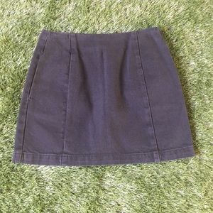 NWOT Topshop Moto Black Denim A-Line Skirt